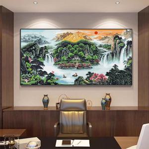 [해외]대형 캔버스 페인팅 그림 그리기 DIY 명화 유화그리기세트 풍경화 산 해 풍수 90