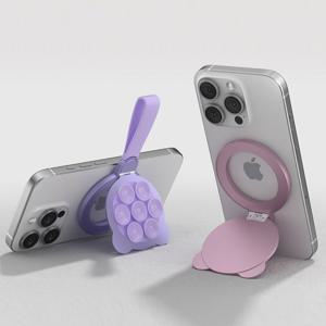 HI22 흡착식 뽁뽁이 맥세이프 링홀더 스트랩 360도 회전 거치대 주방 욕실 냉장고