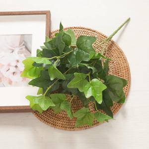 아이비 조화 녹색 식물 7대 잎 부쉬 40cm 조경 인테리어 장식 소품