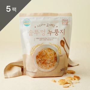 착한상점 구수하게 끓여먹는 솥뚜껑 누룽지 500g*5팩
