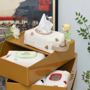 누빔 곰돌이 무늬 휴지케이스 티슈케이스 티슈커버