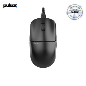 펄사 X2A 유선 게이밍 마우스 미디움 블랙색상 양손잡이용 56g 초경량
