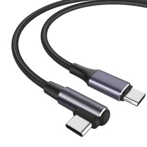 C to C 꺽인케이블 C타입 휴대폰 고속충전 2M 100W Rev-200