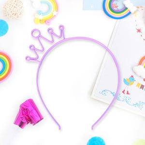 PVC 왕관 머리띠 라일락 생일 파티 기념일 주인공 촬영 소품 인생네컷