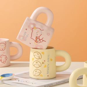 애니멀 머그컵 420ml 고양이 강아지 토끼 곰돌이 도자기 세라믹 동물 컵 (4종)