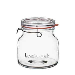 원두 보관 유리 밀폐 용기 수제청 잼 병 핸디자 1500ml