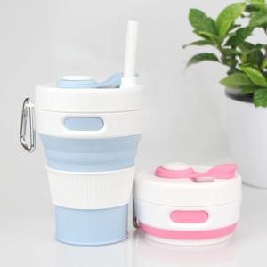 접었다 폈다 휴대용 텀블러 반려견 산책 물통 450ml