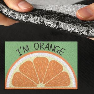 인테리어 코일 현관매트 출입구 신발장 바닥 발판 발매트 90x60 오렌지