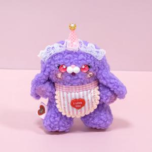 꼬깔모자 뽀글이 수제인형 키링 가꾸 가방 꾸미기 포인트 열쇠고리