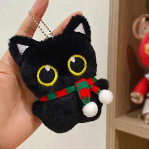 목도리포함 왕눈 깜냥이 행운 키링 귀여운선물 고양이 인형 가방고리