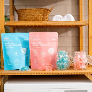 1+1 국내생산 올인원 고농축 섬유유연 일반 드럼겸용 캡슐 세탁세제 30개입