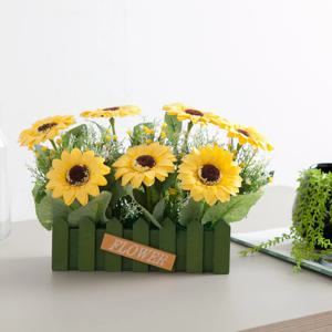 해바라기 조화 화분 비누울타리A 세트 20cm 인테리어 꽃 테이블 장식
