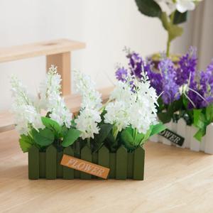라벤더 조화 화분 프렌치 울타리 세트 21cm 2colors 인테리어 꽃