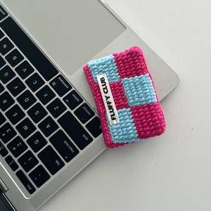 체크메이트 체커보드 카드지갑 (CARD HOLDER, PINK BLUE)