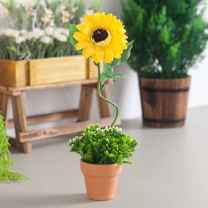 해바라기 조화 화분 비누토분 세트 27cm 인테리어 꽃 테이블 장식