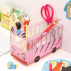 짱구는 못말려 책상정리함 유치원버스 연필꽂이 화장대정리함