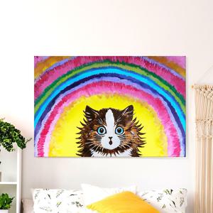 무지개 속 고양이