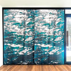 99% 자외선 빛차단 윤슬 작은창/긴창 암막커튼 무타공 붙이는 창문형 방풍커튼 3size