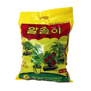 알송이(유박) 4kg (부산물 비료 퇴비 고형비료 분재 화초용 알거름)
