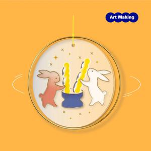 글라스데코 썬캐쳐 DIY 만들기 키트 - 둥실둥실 달토끼 썬캐쳐 모빌