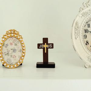 미니 나무 우드십자가 탁상용 선물용