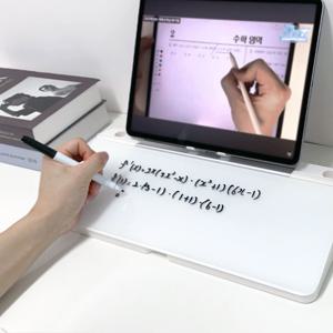 스터디보드 태블릿거치대 유리 화이트보드 핸드폰 거치 메모
