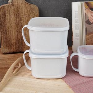 일본 핸들 밀폐용기 된장 고추장 용기 반찬통 1400ml