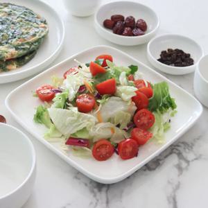 로얄애덜리 화이트 그릇 6.정사각접시 9인치 1p