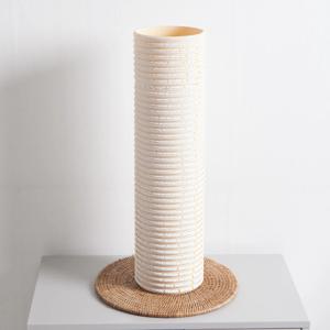 3+1 / 플라스틱 대형 원형 원통 긴 화병 네츄럴 15x58cm 인테리어 장식