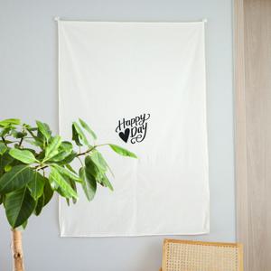 해피데이 오트밀 고리 90x130 가림막커튼 가리개커튼 창문가리개 바란스 공간분리 벨크로