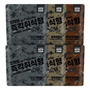 진격의 즉각취식형 6개 세트 비화식 발열도시락 등산도시락 간편식