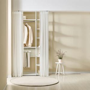 커튼포함 드레스룸 행거 시스템옷장 1285세트