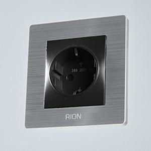 리옹 메탈N블랙 1구 콘센트 유럽형 융 콘센트 타입