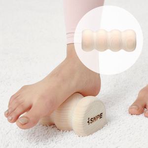 편백나무 지압 마사지 웨이브 4구 목 등 어깨 경추 롤러