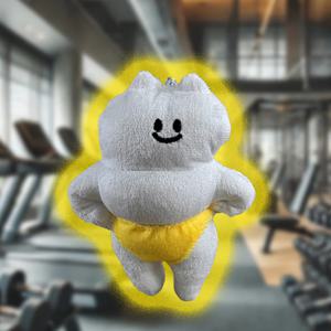 노란팬티 헬스 고양이 인형 키링 킹받는 생일 선물