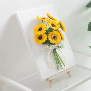 해바라기 조화 액자 비누번들 set 47cm (펜 이젤 포함) 인테리어 꽃