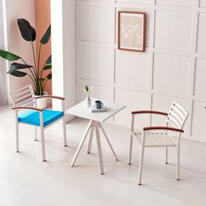 야외용 테이블의자세트 2인 알루미늄 식탁세트 사각 티탁자 카페 발코니 정원가구 SDCREN