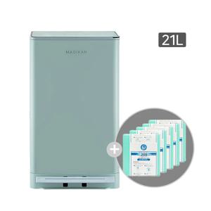 휴지통 쓰레기통 히포 21L 세이지 (추가 리필 5롤) 기저귀  페달 4중냄새차단