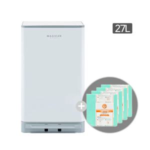 휴지통 쓰레기통 히포 27L 화이트 (추가 리필 4롤)