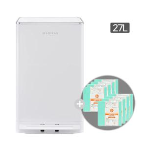 휴지통 쓰레기통 크롬히포 271L 화이트 (추가 리필 8롤)