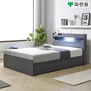 파란들가구 C형 LPM LED조명 빅서랍수납 퀸침대프레임 Q침대