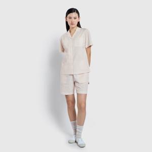 여 시어서커 5부 파자마 세트_체크 (4 colors)