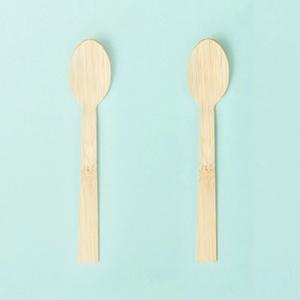 카페 음식점 배달 캠핑 소풍 커트러리 숟가락 수저 생분해 대나무 스푼 100개