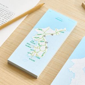 한반도지도 핸디 메모패드