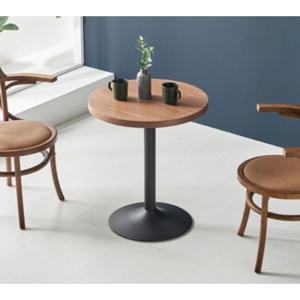 식당 혼밥 블랙다리 높이750 동그란 커피테이블 600