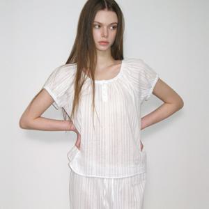 Sweet Summer Cotton Pajama set - White