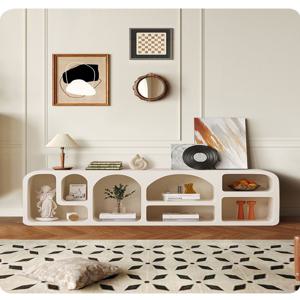 [해외]북유럽 화이트 TV거실장 낮은선반 티비선반 티비다이 인테리어 선반