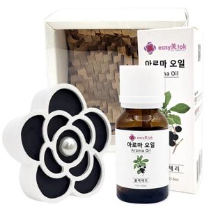 석고 차량용 방향제 플라워 모던 송풍구 조수석 새차 향기 자연스러운 상쾌