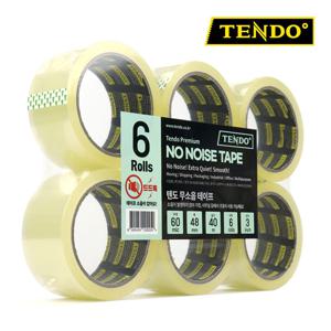 무소음 박스테이프 6개 1팩 48mm x 40m 조용한 테이프