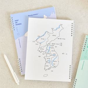 스프링 한반도 지도 코넬 그리드 노트